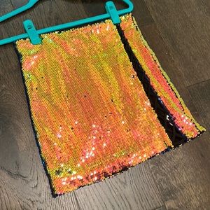 Sequin mini skirt